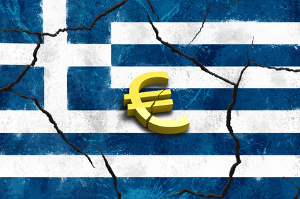 Schuldenkrise in Griechenland Flagge